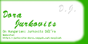 dora jurkovits business card